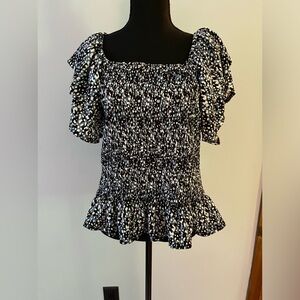 Nicole Miller New York Ruffle sleeve blouse.